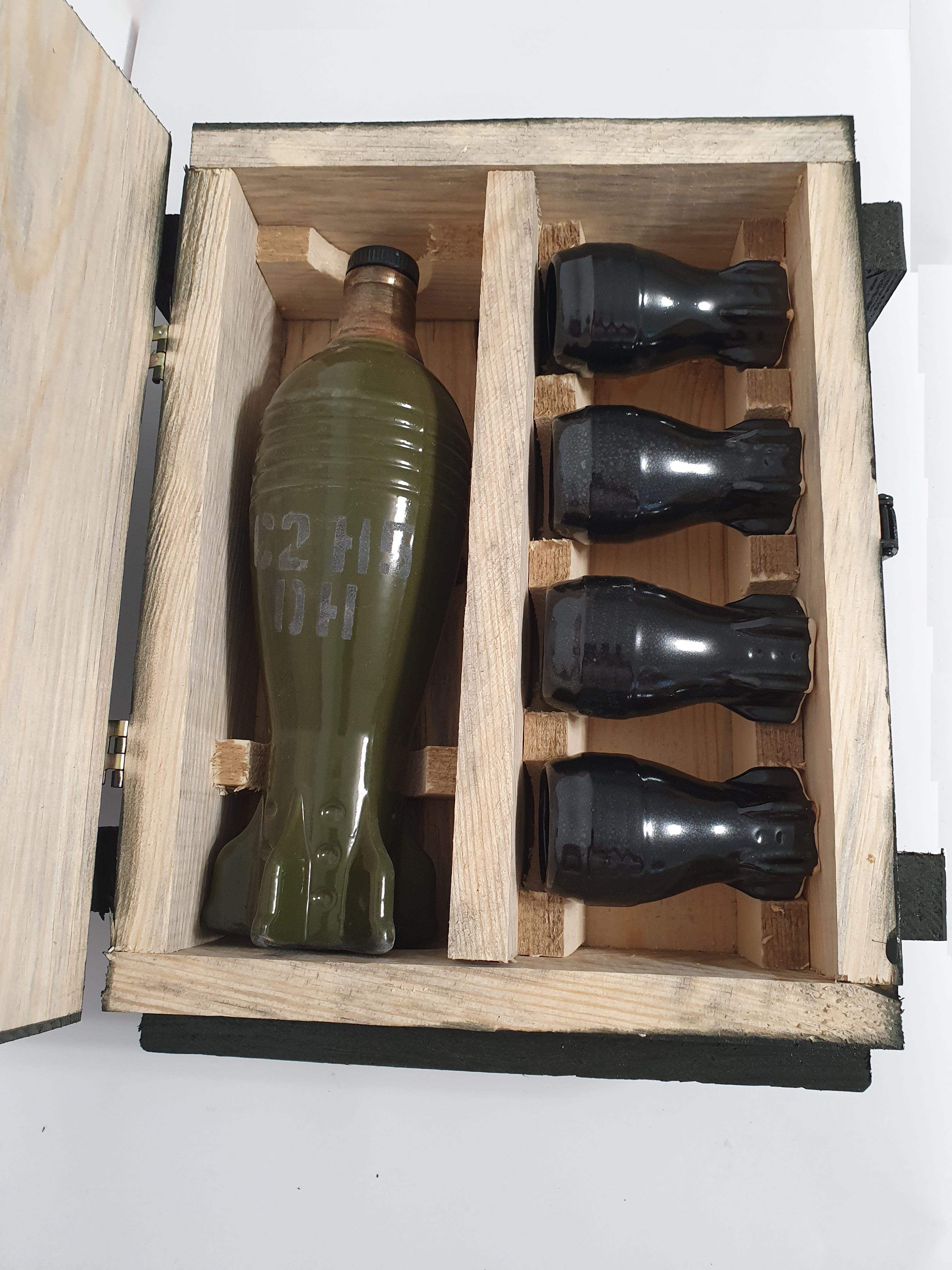 Подарочный набор для алкоголя штоф с рюмками Мина керамика (3214)