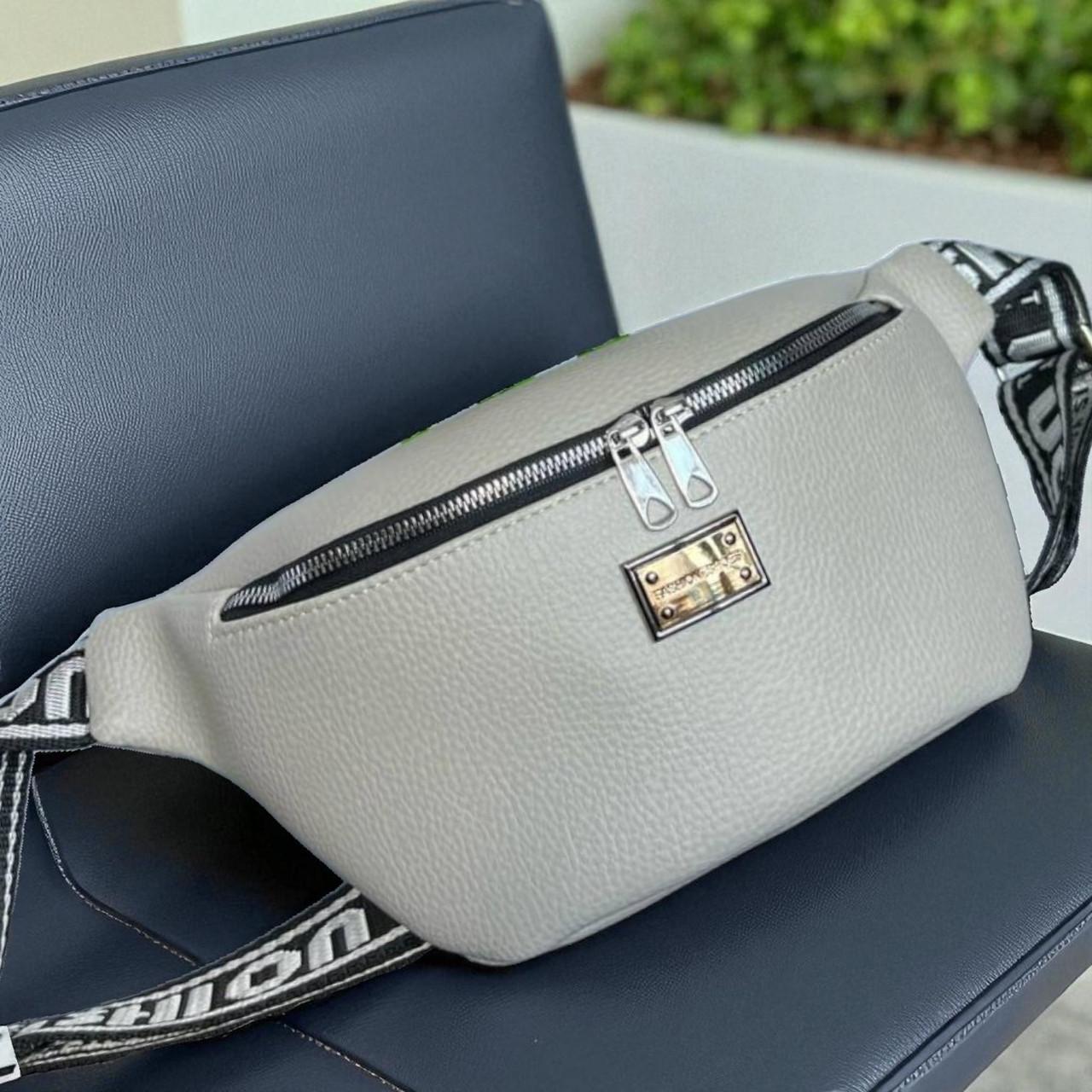 Сумка бананка на пояс женская из экокожи спортивная через плечо Серый Сумка бананка на пояс женская из экокожи спортивная через плечо Серый