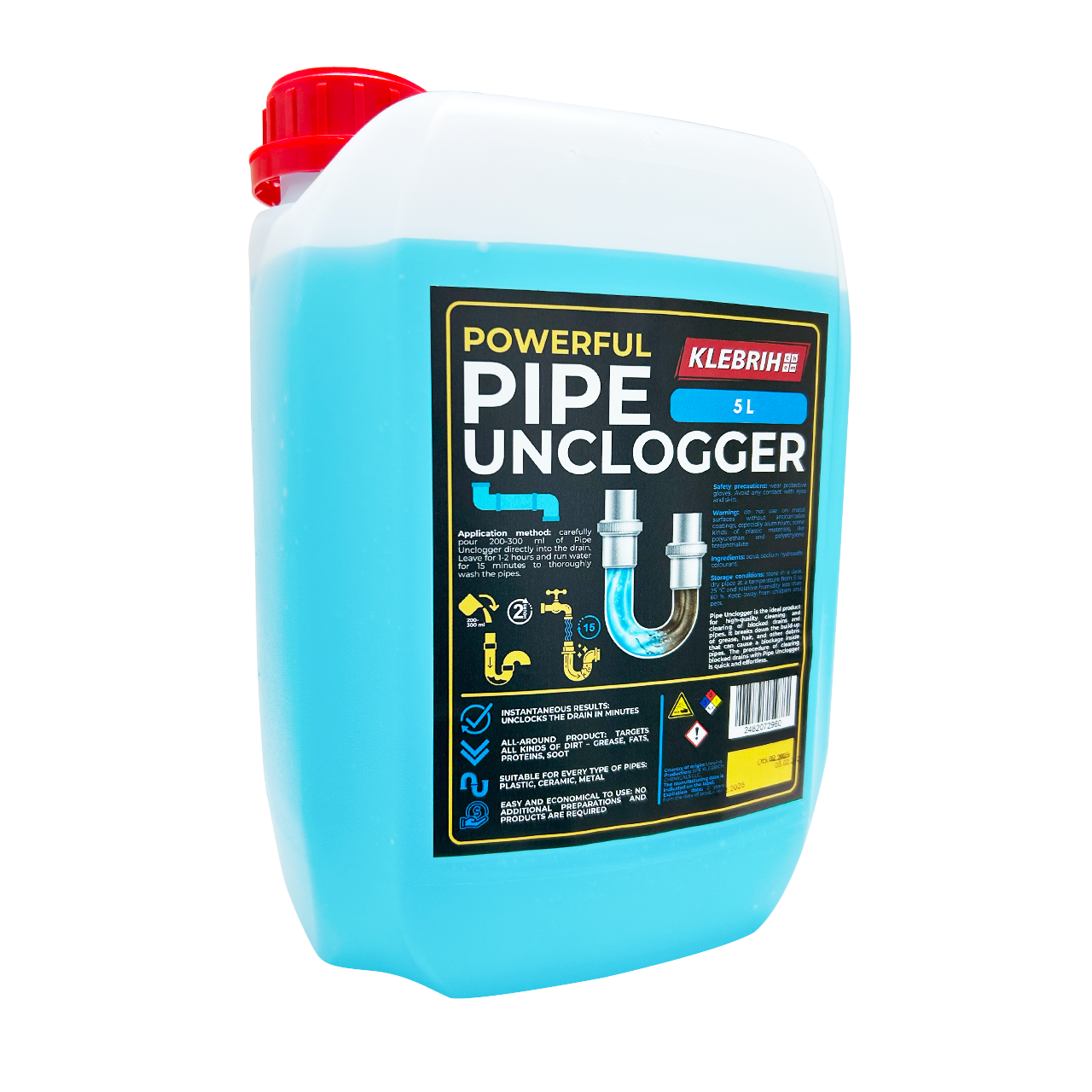 Концентрированная жидкость для прочистки труб канализации Pipe Unclogger 5 л (2482072960) - фото 2 Концентрированная жидкость для прочистки труб канализации Pipe Unclogger 5 л (2482072960) - фото 2