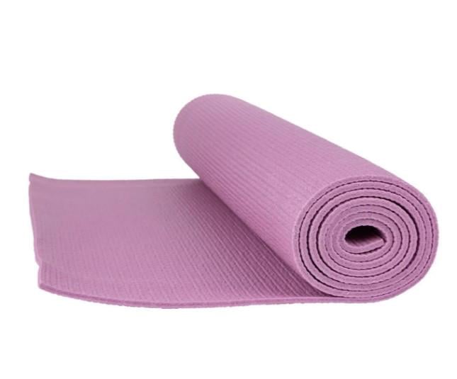 Коврик для йоги и фитнеса PowerPlay 4010 PVC 173x61x0,6 см Рожевий (PP_4010_Rose_173x0,6)