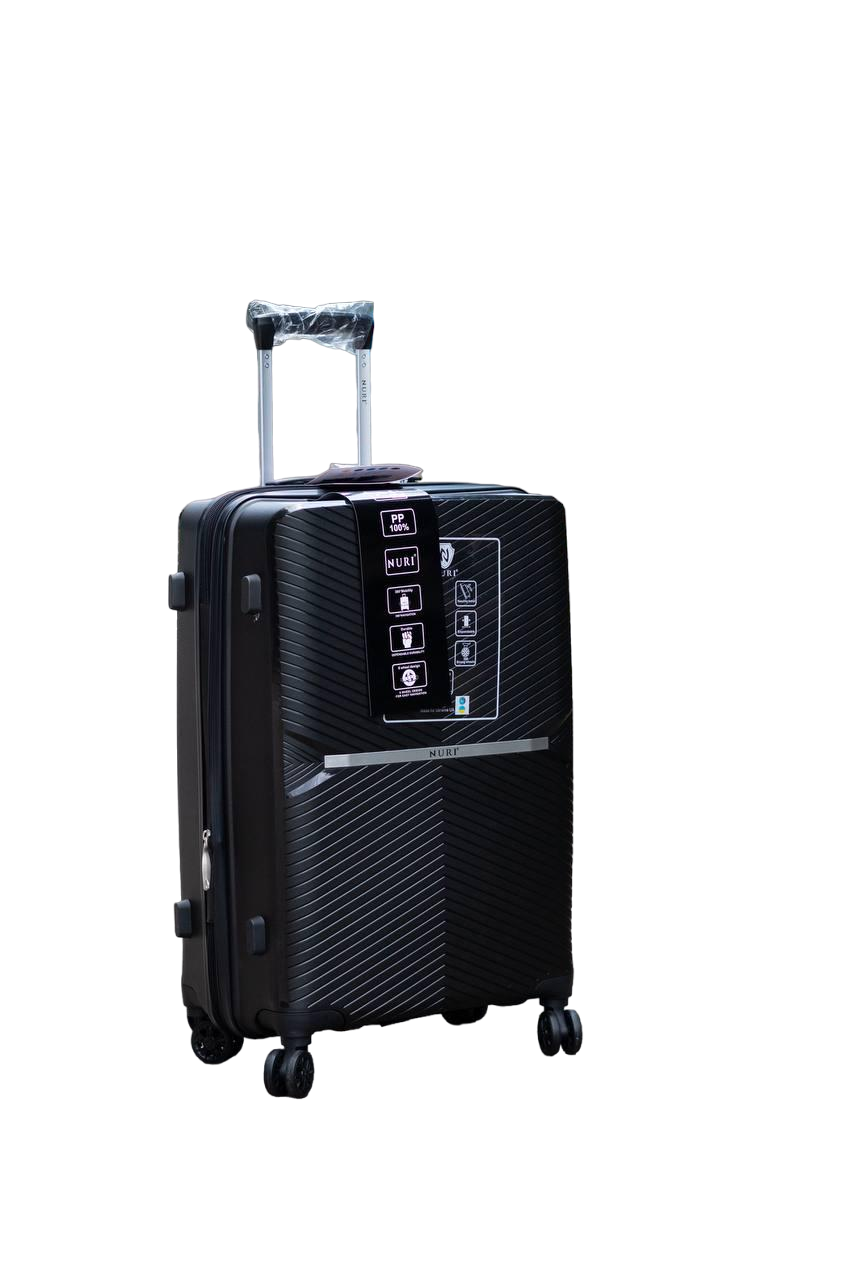 Чемодан пластиковый Nuri 2002 средний Черный (11822849) - фото 1