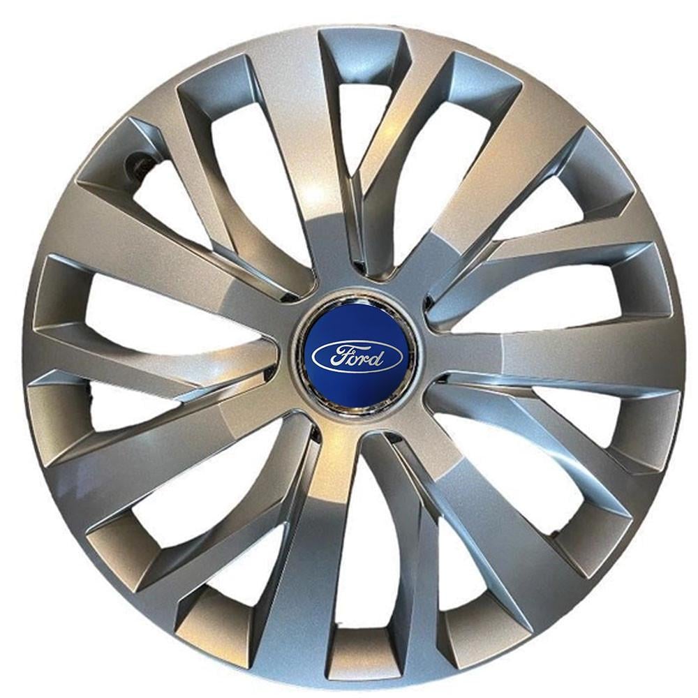 Колпаки SJS 432 с логотипом Ford R16 4 шт. Серебристый (2654555698)