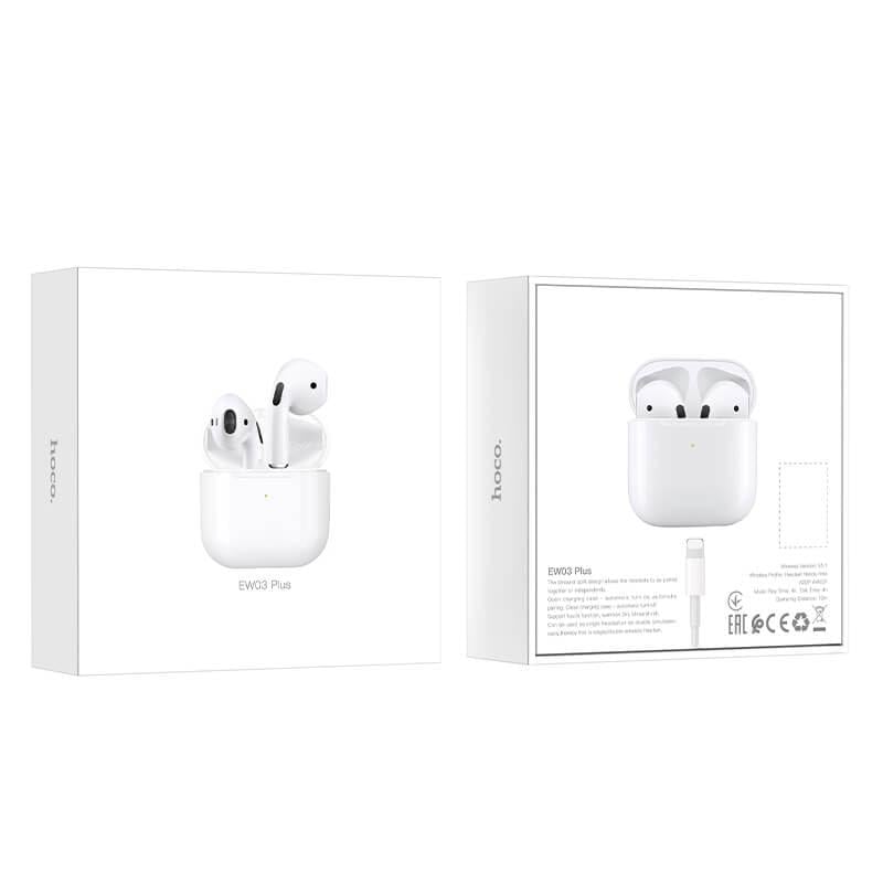 Наушники Hoco EW03 Plus BT5.1 30/200 mAh 4h Bluetooth White (000357) - фото 9