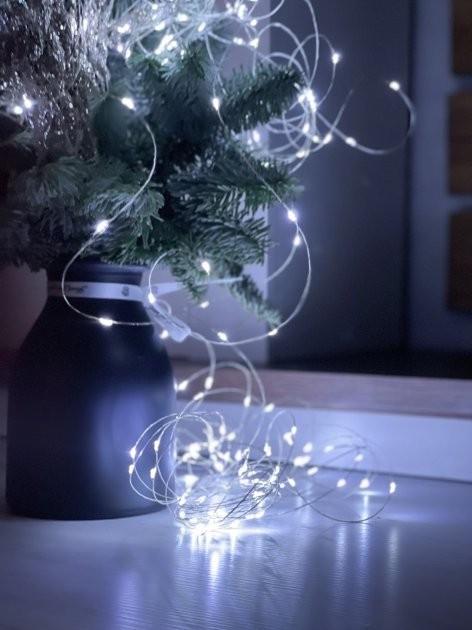 Гирлянда светодиодная Niki Light Роса USB 30 м 300 LED с пультом/8 режимов Белый (2763335026) - фото 8