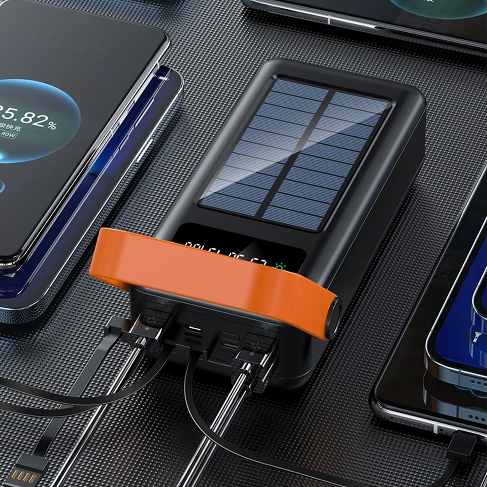 Павербанк YM-636 с солнечной панелью 40000 мАч Черный - фото 5 Павербанк YM-636 с солнечной панелью 40000 мАч Черный - фото 5