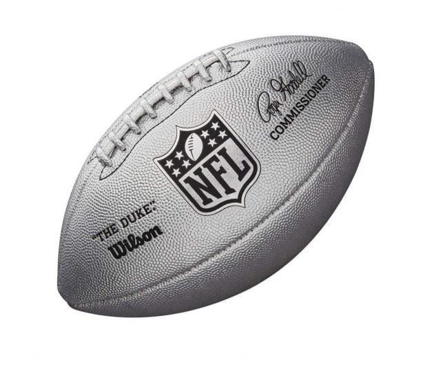 Мяч для американского футбола Wilson Duke metallic edition OS FB р. 5 Серебряный (WTF1827XB 5)