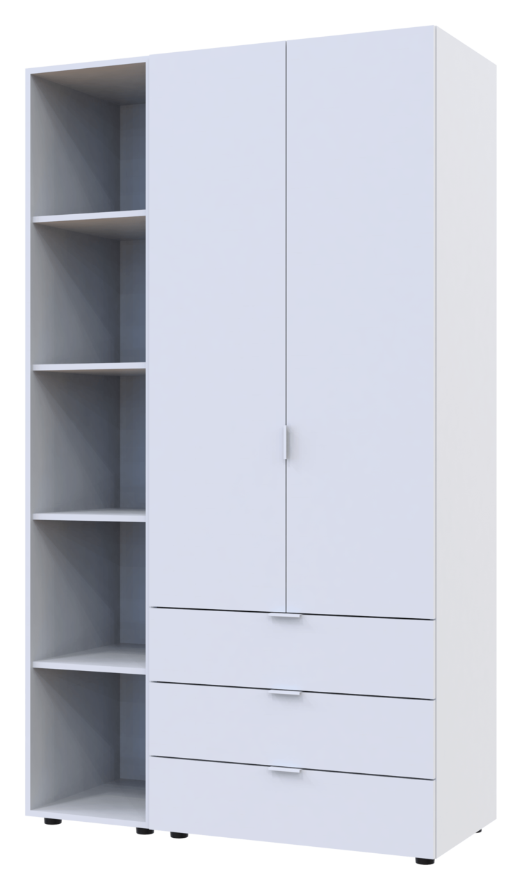 Шафа Doros Гелар з етажеркою 2 ДСП 115,7х49,5х203,4 см Білий (42005029) Шафа Doros Гелар з етажеркою 2 ДСП 115,7х49,5х203,4 см Білий (42005029)