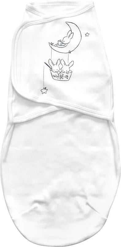 Пеленка-кокон на липучке Dexter's Зайка 56-62 см Белый