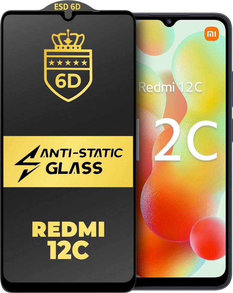 Скло захисне 6D Anti-Static Xiaomi Redmi 12C Glass Shield (33226) - фото 1