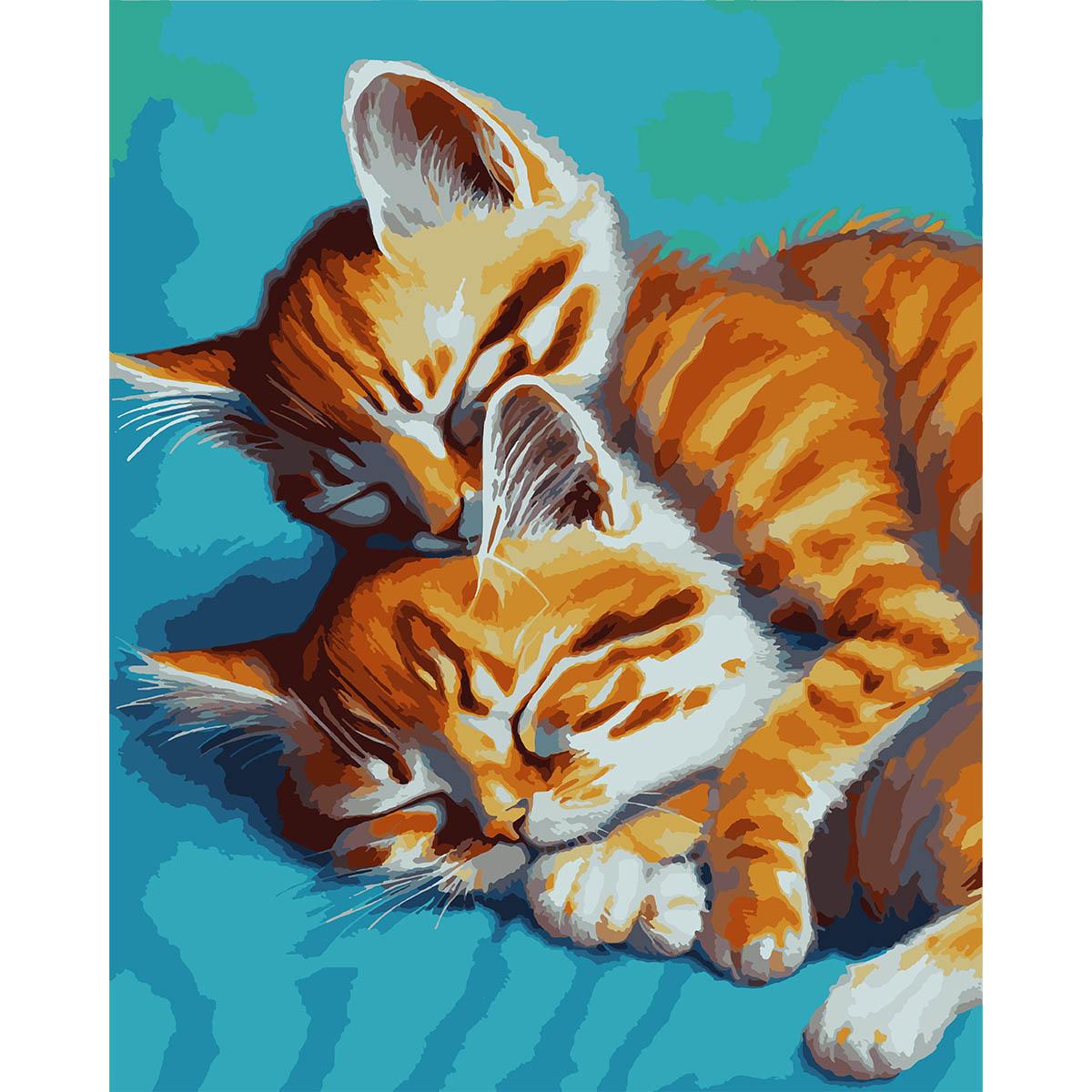 Картина по номерам Santi Кошачья нежность 40x50 см (Top-954855)