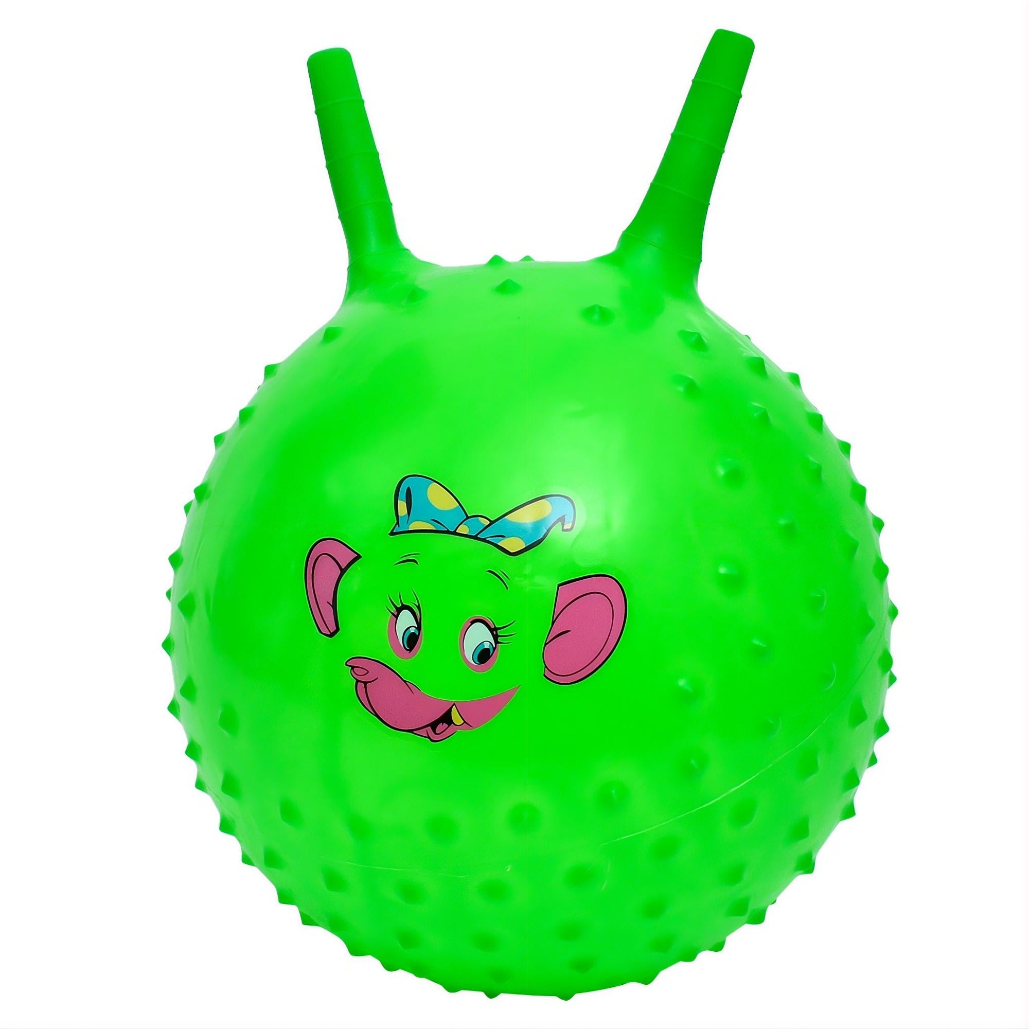 Фитнес-мяч детский MS 4311-7 с рожками 45 см 300 г массажный Зеленый (33501731)