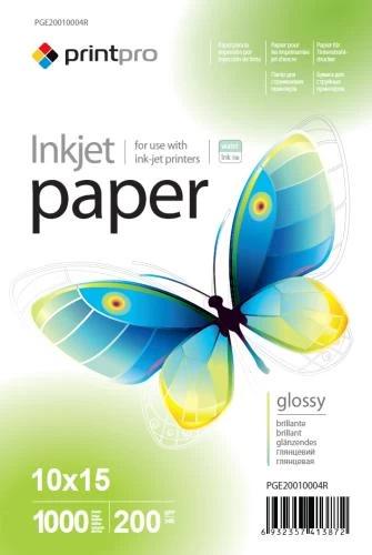 Фотопапір PrintPro глянцевий A6 10x15 см 200 г/м² 1000 арк. (MCT-PGE20010004R)