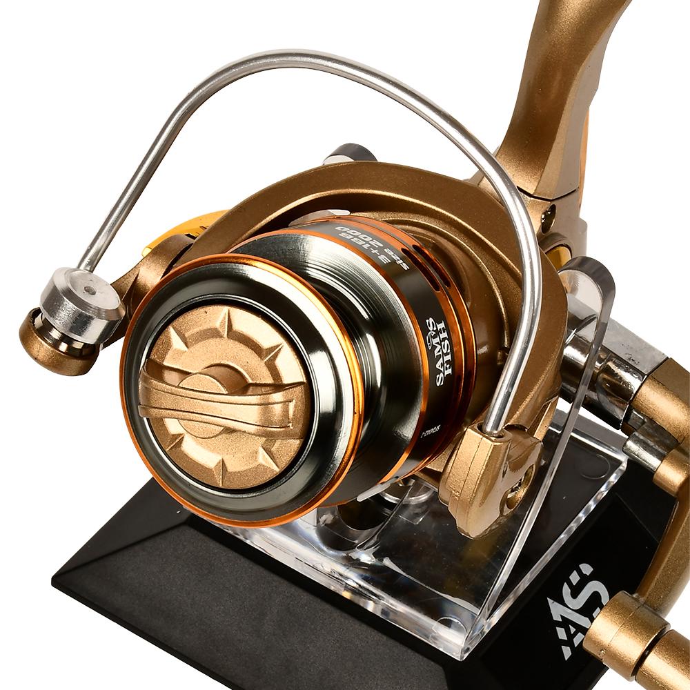 Котушка риболовна Sams Fish 2000 3+1bb алюмінієва шпуля Gold (SF24142-2) - фото 3