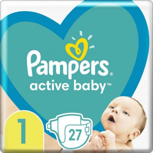 Підгузки Pampers Active Baby р. 1 Newborn 2-5 кг 27 шт. (910080)