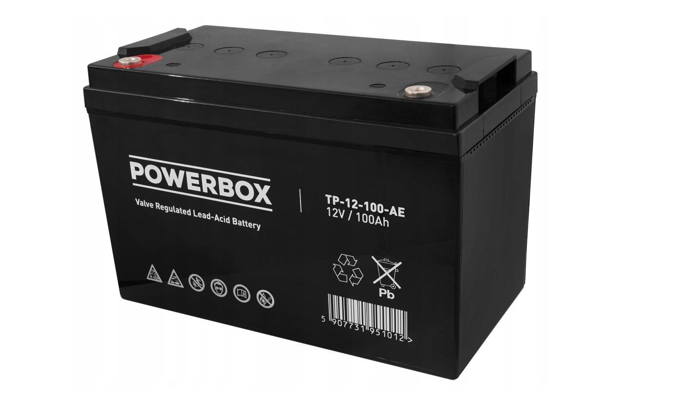 Аккумулятор AGM VRLA TB-12-100-AE Powerbox необслуживаемый для ИПБ 100 Ач 12 В (19054642)