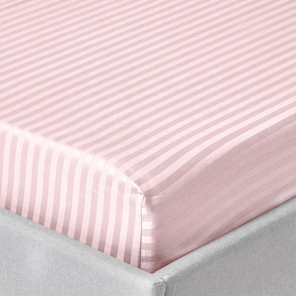 Простынь на резинке Zastelli Pink stripe поликоттон 180x200+20 см Розовый (22071)