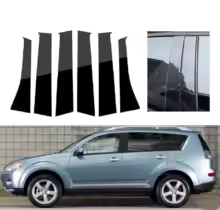 Накладки на стійки дверей Mitsubishi Outlander XL 6 шт. Чорний глянець (27985254) - фото 11 Накладки на стійки дверей Mitsubishi Outlander XL 6 шт. Чорний глянець (27985254) - фото 11