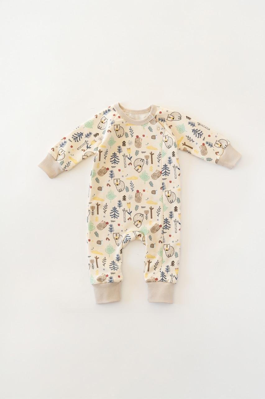 Ромпер для малюка Ліс на блискавці двонитка з начосом 68 см (2783219997)
