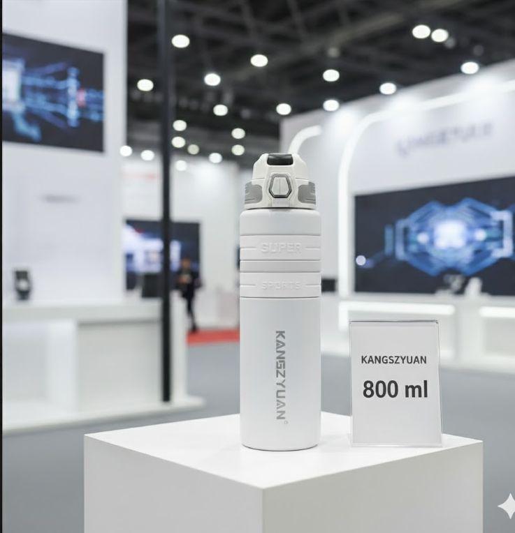 Термос бутылка из нержавеющей стали KANGZYUAN с двойной стенкой вакуумный 800 мл Белый (2466156305) - фото 11 Термос бутылка из нержавеющей стали KANGZYUAN с двойной стенкой вакуумный 800 мл Белый (2466156305) - фото 11