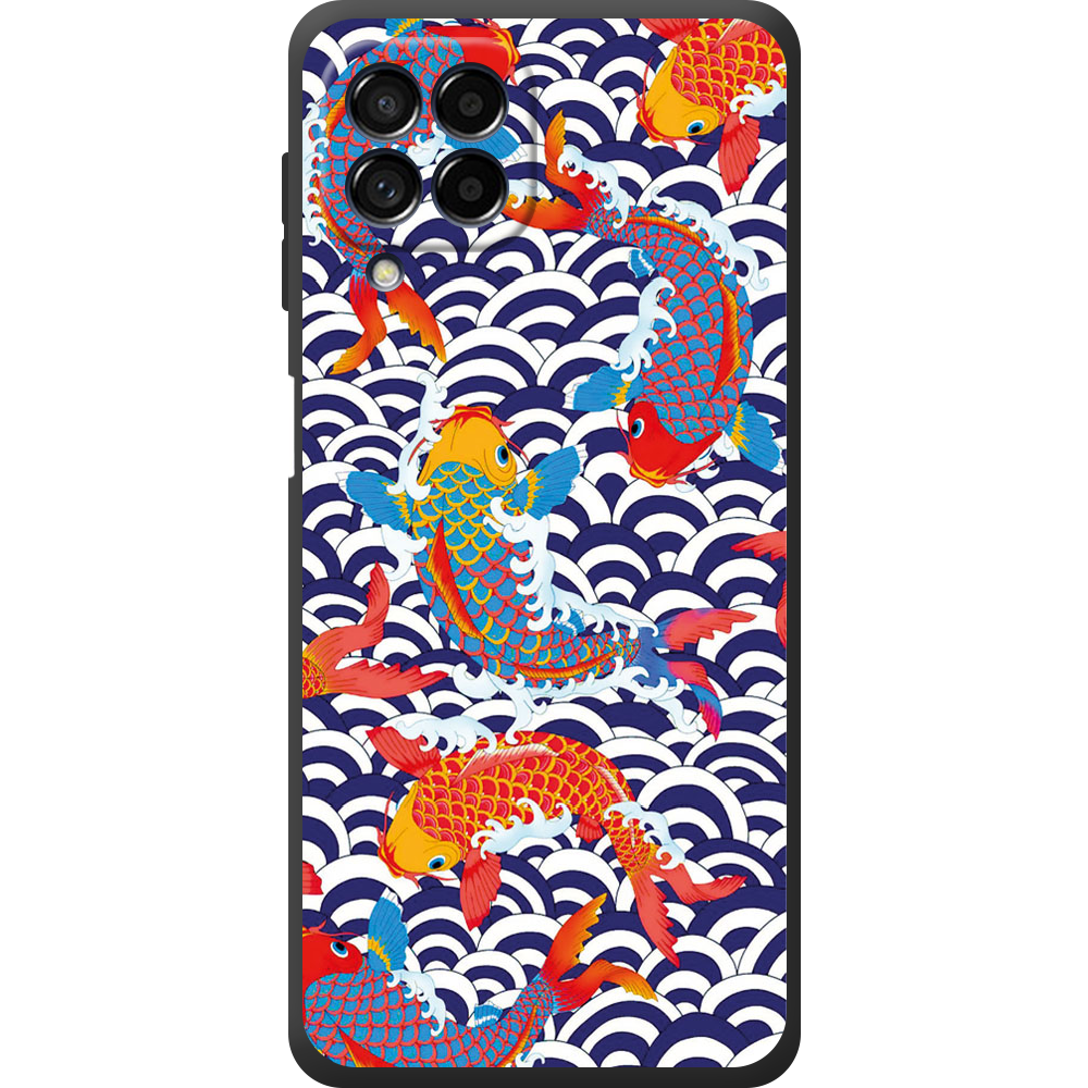 Чехол BoxFace Samsung Galaxy M53 5G (M536) Koi Fish Черный силикон (44473-up2477-44483)