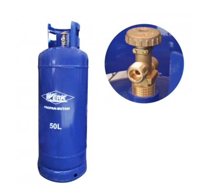 Балон газовий Werk побутовий із запобіжним клапаном 50 л (40207) - фото 2 Балон газовий Werk побутовий із запобіжним клапаном 50 л (40207) - фото 2