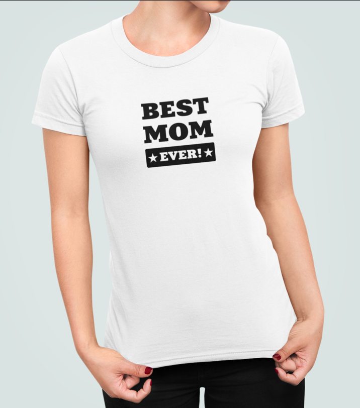 Футболка Женская Stedman с принтом Best mom ever XXL Белый