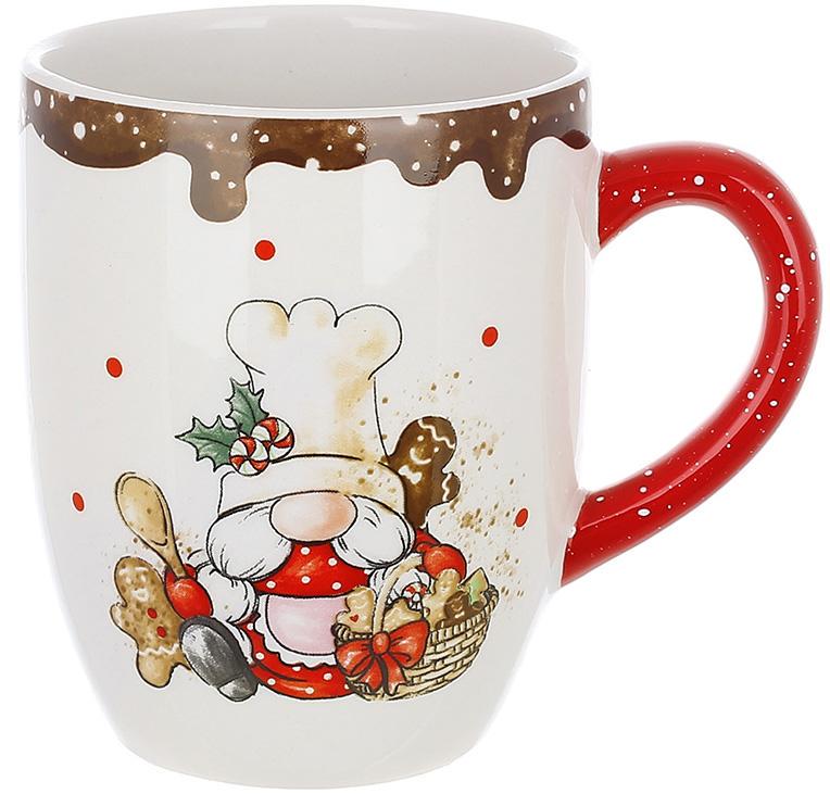 Чашка керамічна Гном-кухар з пряниками 400 мл - фото 1 Чашка керамічна Гном-кухар з пряниками 400 мл - фото 1