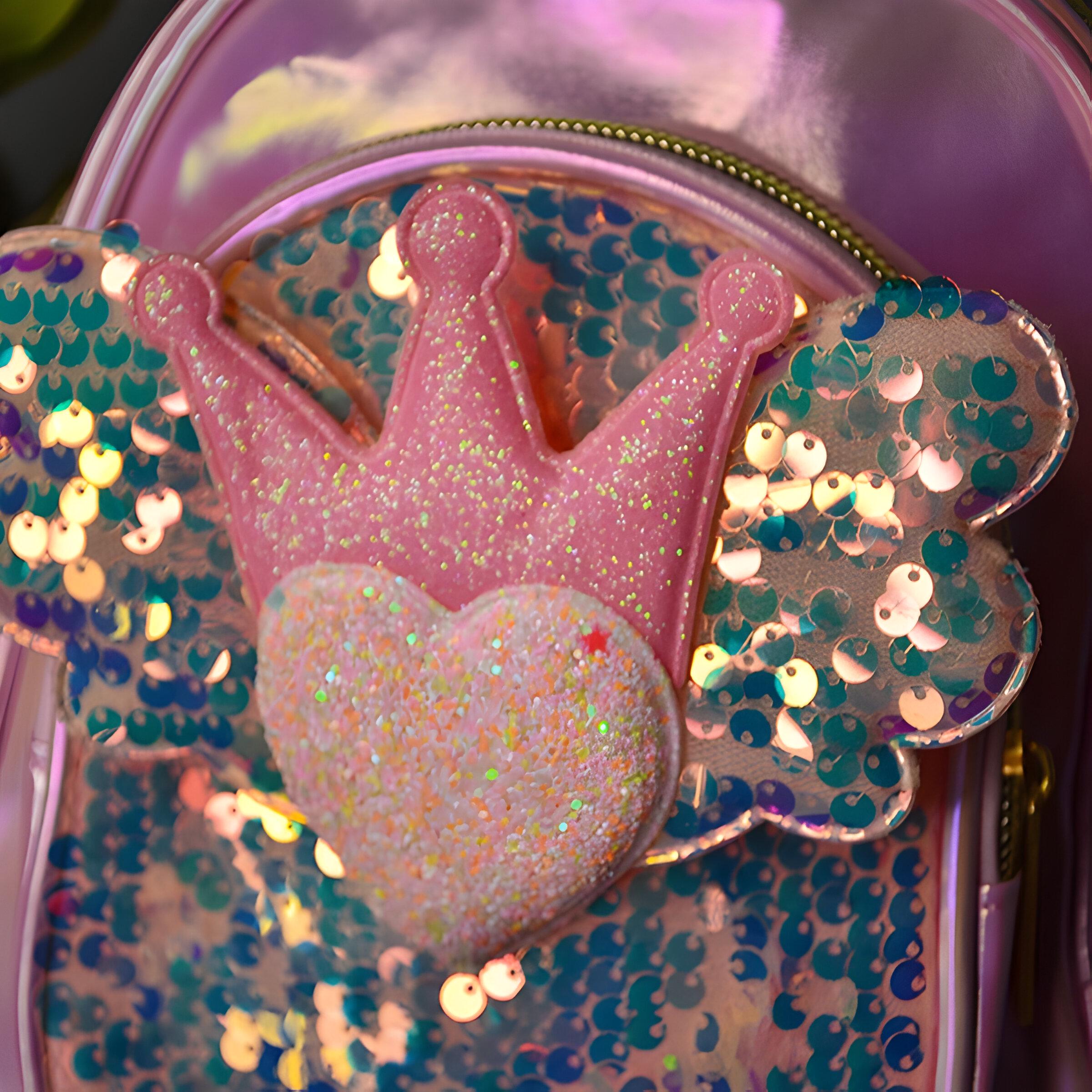 Детский рюкзак с пайетками Розовый (24-485) - фото 2 Детский рюкзак с пайетками Розовый (24-485) - фото 2