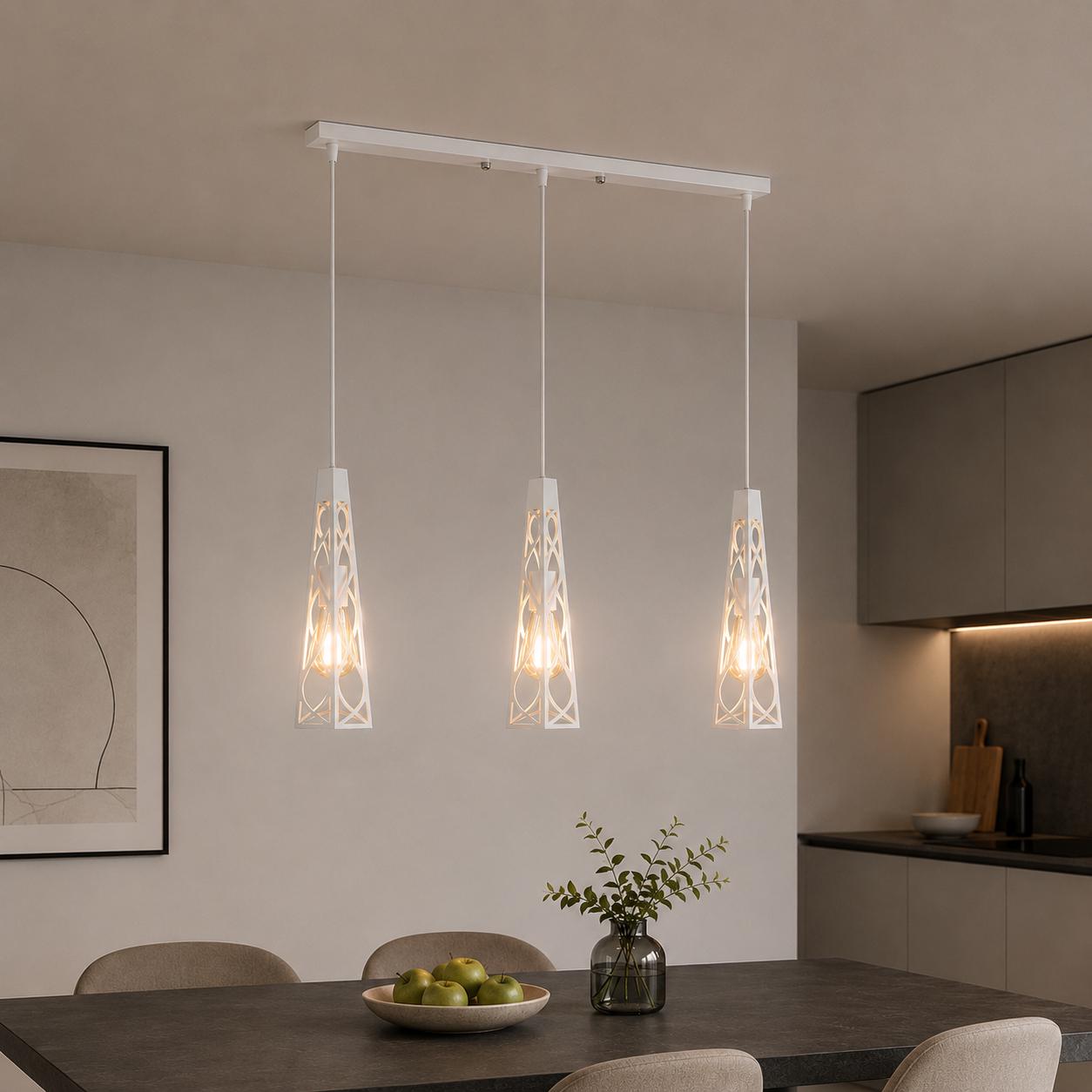 Подвесной светильник MSK ELECTRIC NL 3890-3 WH Parma под три лампы Е27 Белый (2040169787) Подвесной светильник MSK ELECTRIC NL 3890-3 WH Parma под три лампы Е27 Белый (2040169787)