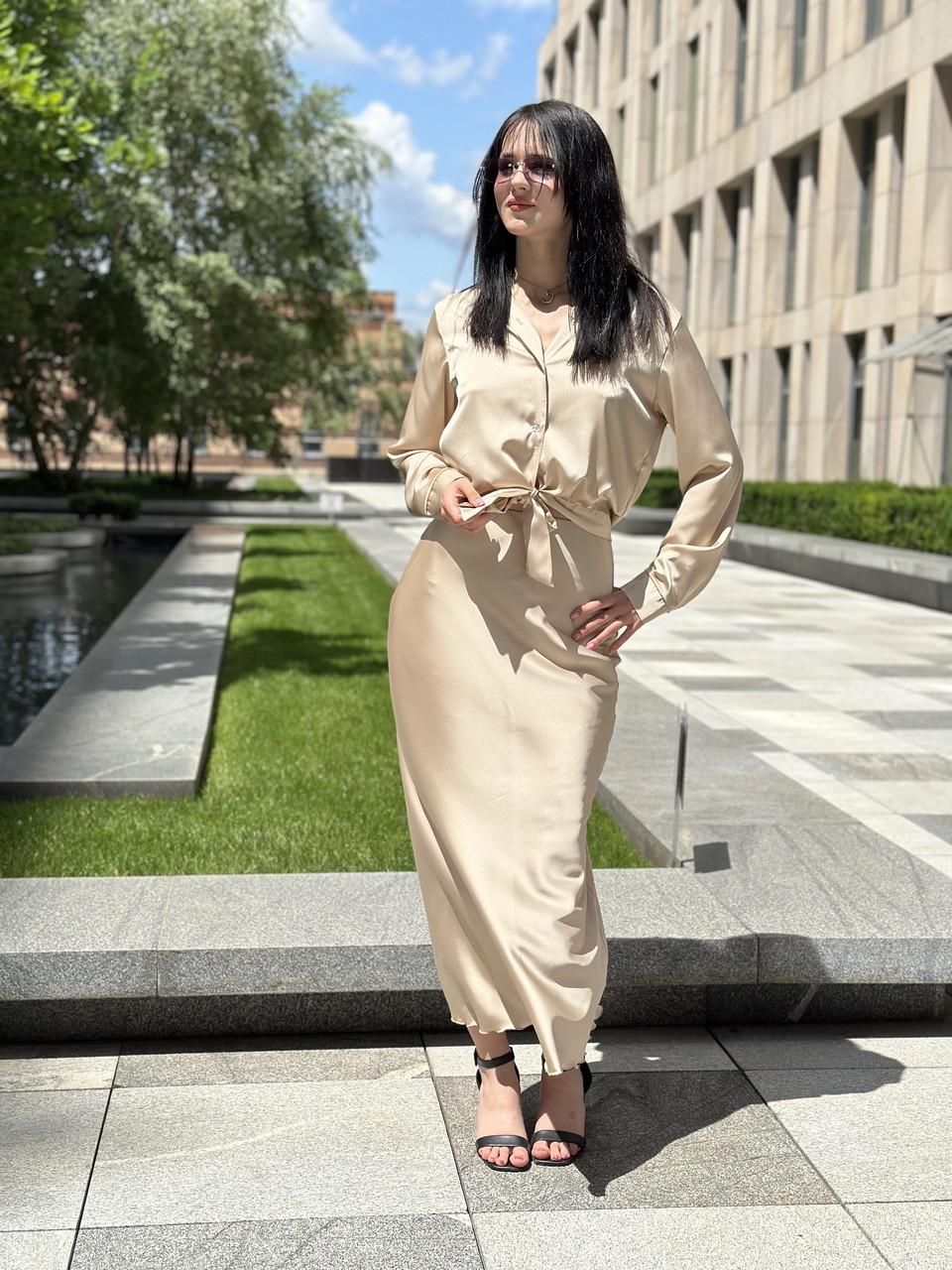 Женская блуза из шелка Армани 3XL Капучино (2656491019) - фото 3 Женская блуза из шелка Армани 3XL Капучино (2656491019) - фото 3