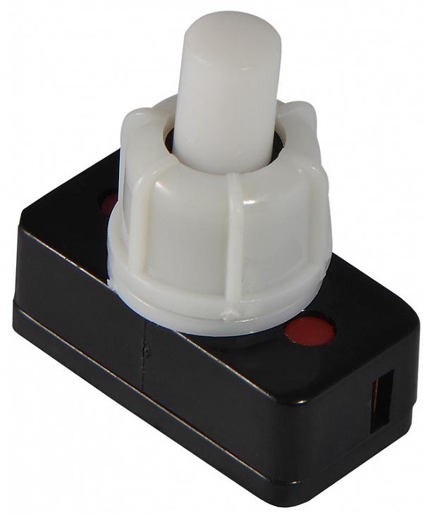 Кнопка для светильника АСКО-Укрем PBS-17A-2 WH/B 1NO без подсветки с фиксацией 24,5 мм Белый (A0140040151)