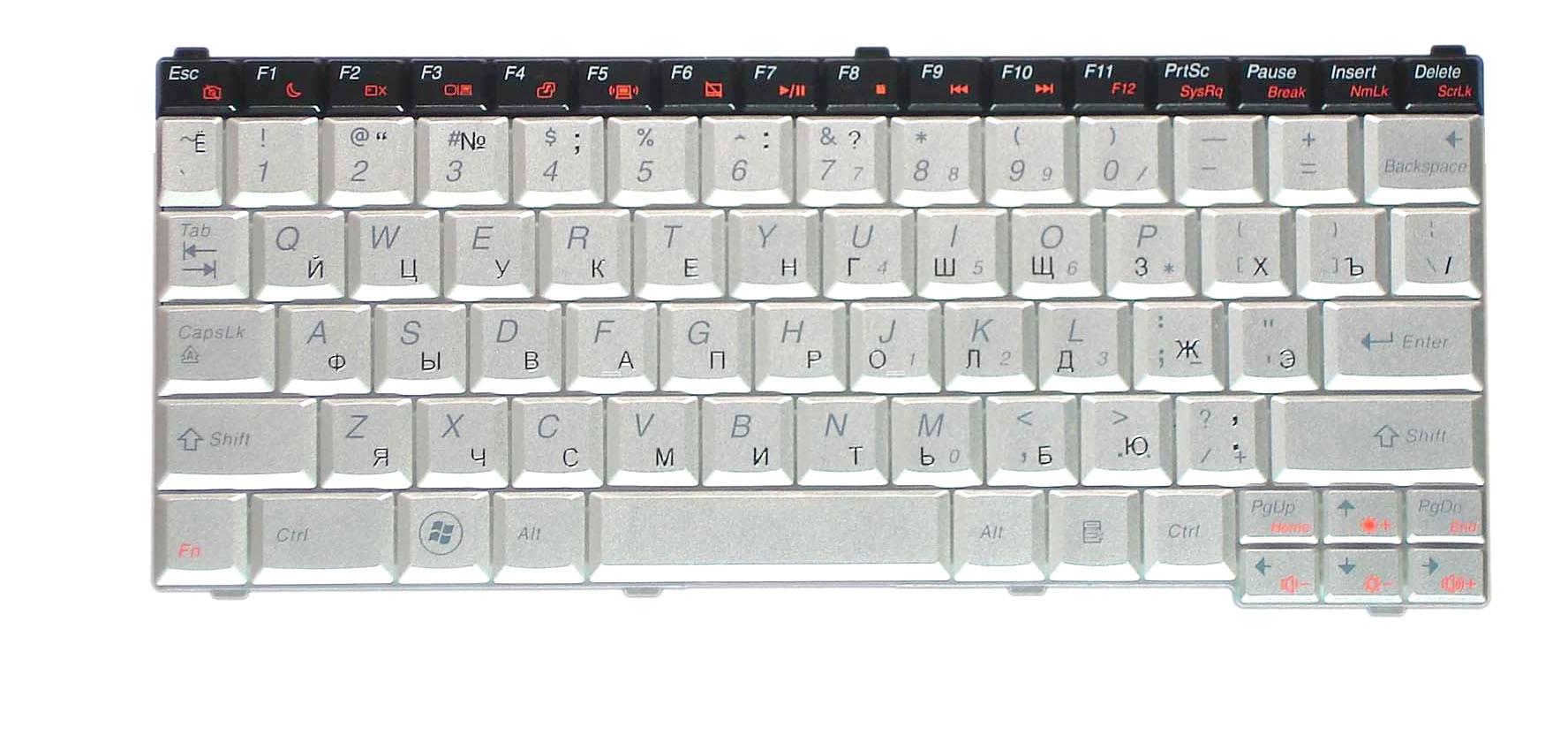 Клавиатура для ноутбука Lenovo IdeaPad U150 Silver Клавиатура для ноутбука Lenovo IdeaPad U150 Silver
