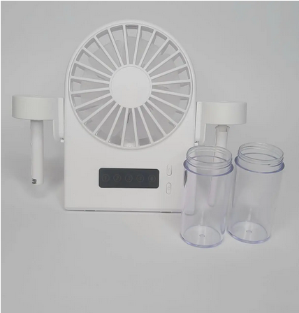 Вентилятор Mini Fan аккумуляторный с водой и Led дисплеем F8 1200 mAh Белый - фото 3