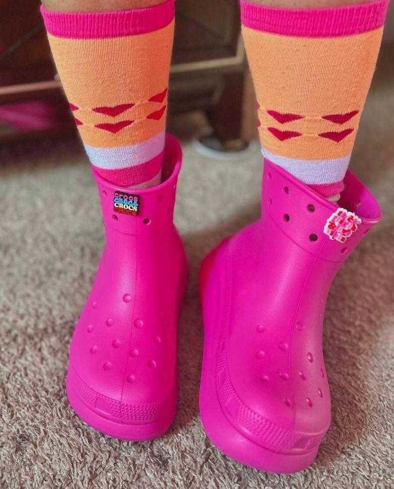Чоботи жіночі гумові Crocs Crush Rain Boot Juice р. 35 Яскраво-рожевий (20347) - фото 6 Чоботи жіночі гумові Crocs Crush Rain Boot Juice р. 35 Яскраво-рожевий (20347) - фото 6