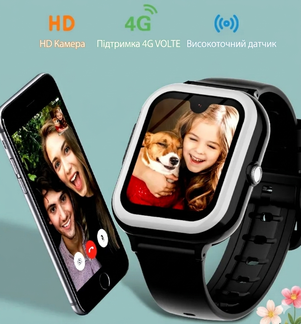 Смарт-часы для детей Wonlex KT31 Amoled 8GB с GPS Black — фото 5