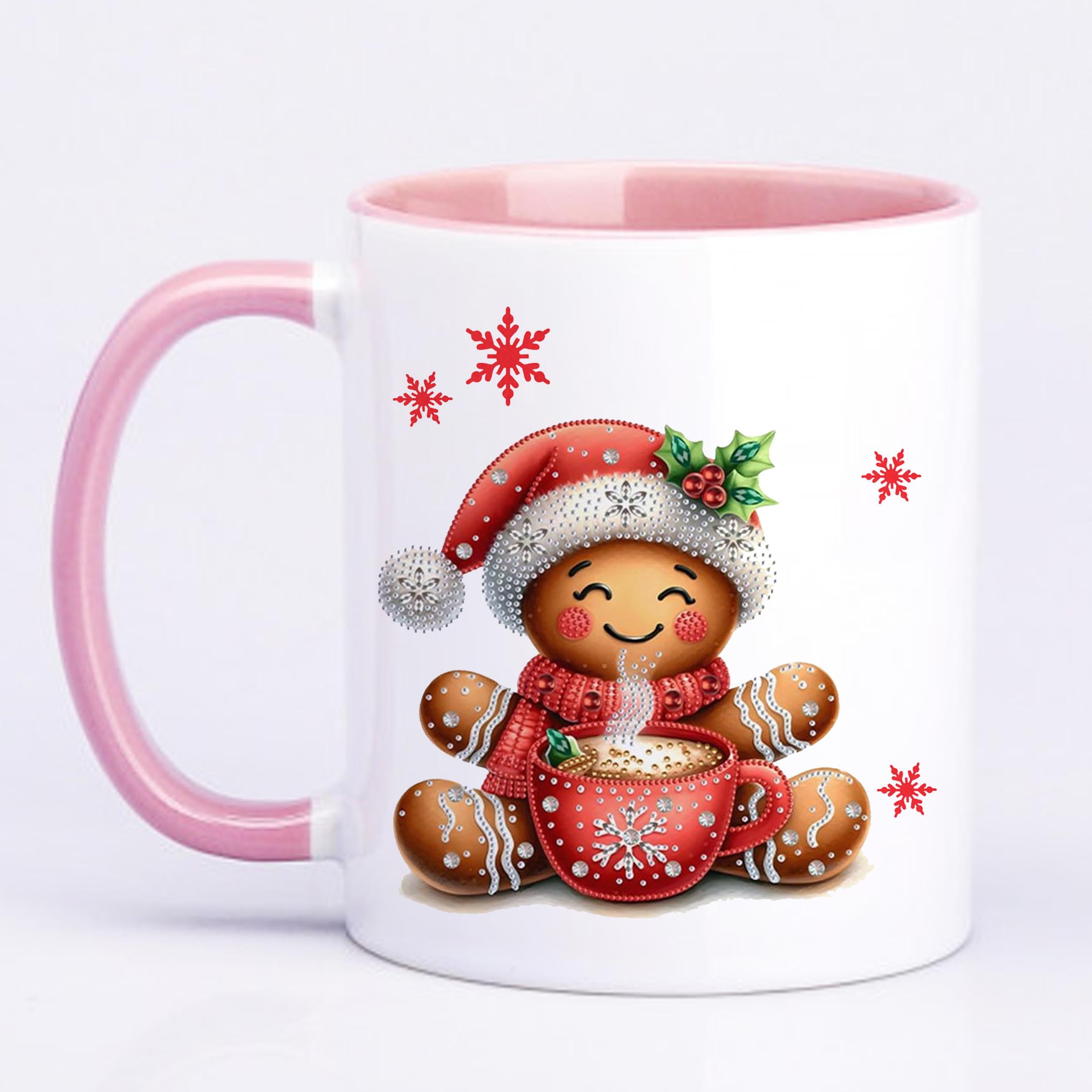 Чашка з друком Будь завжди на позитиві 330 мл Рожевий (21741)