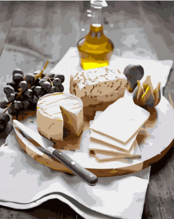 Картина по номерам Strateg Сырная нарезка 40x50 см (VA-3677)