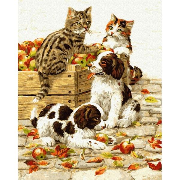 Картина по номерам Brushme GX36488 Игривые любимцы 40х50 см (1396490348)