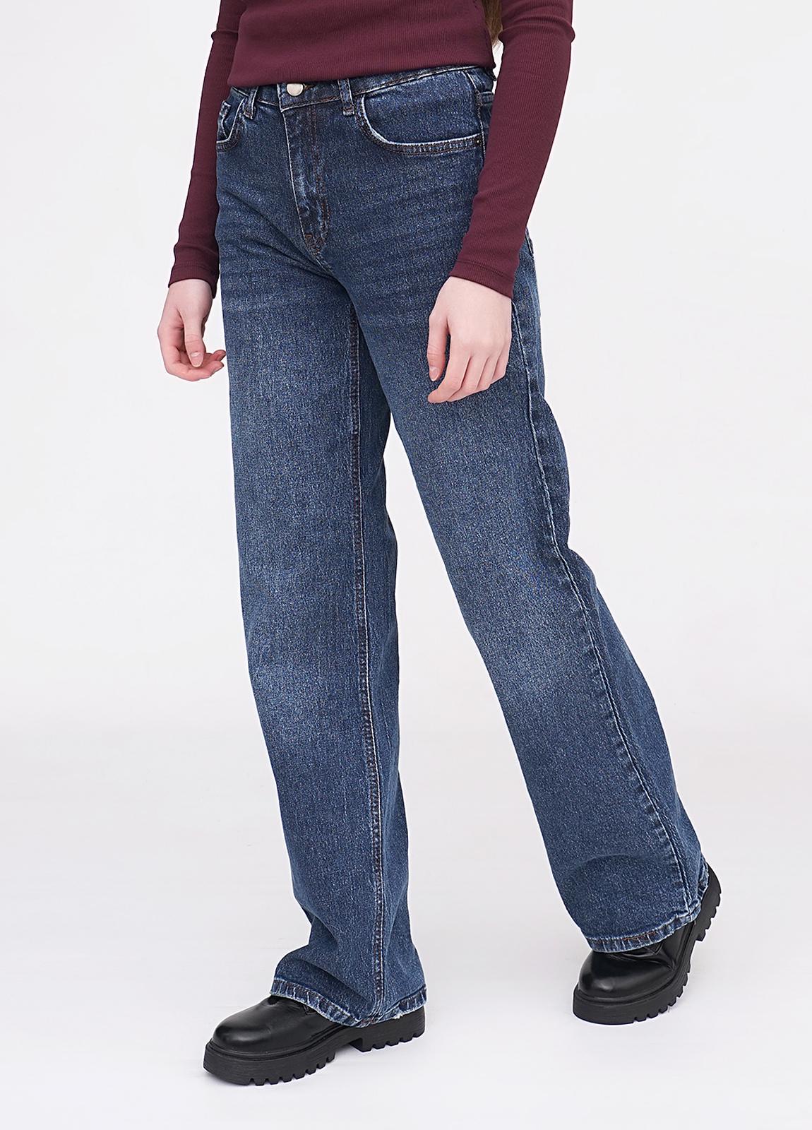 Джинси жіночі wide leg EQUILIBRI W568_029_000 р. 28 Синій