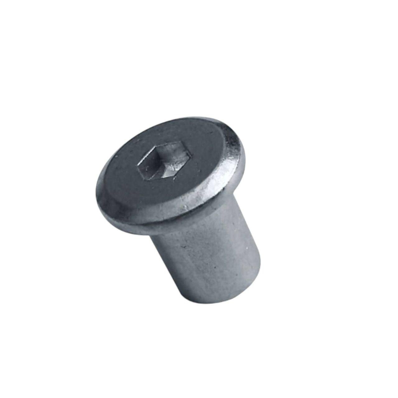 Гайка Еріксона сполучна М6 9х10 Білий цинк подовжена меблева 1 шт. (2666614965/К1026)