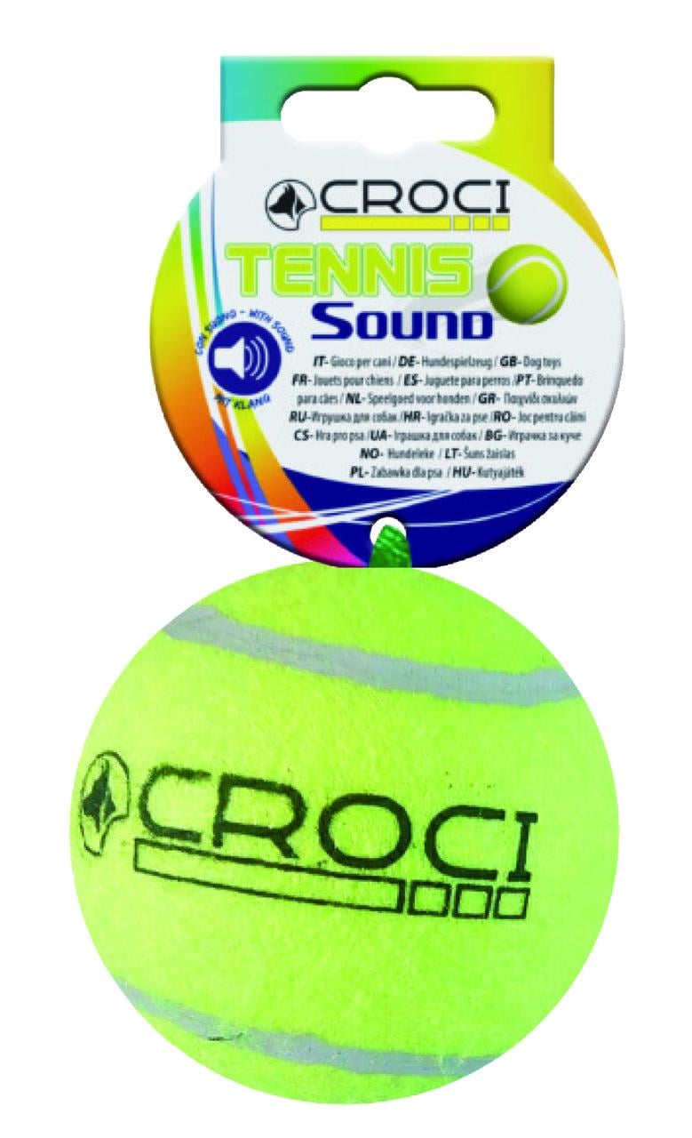 Игрушка для собак Croci мяч теннисный с пищалкой 10 см (1199892476)