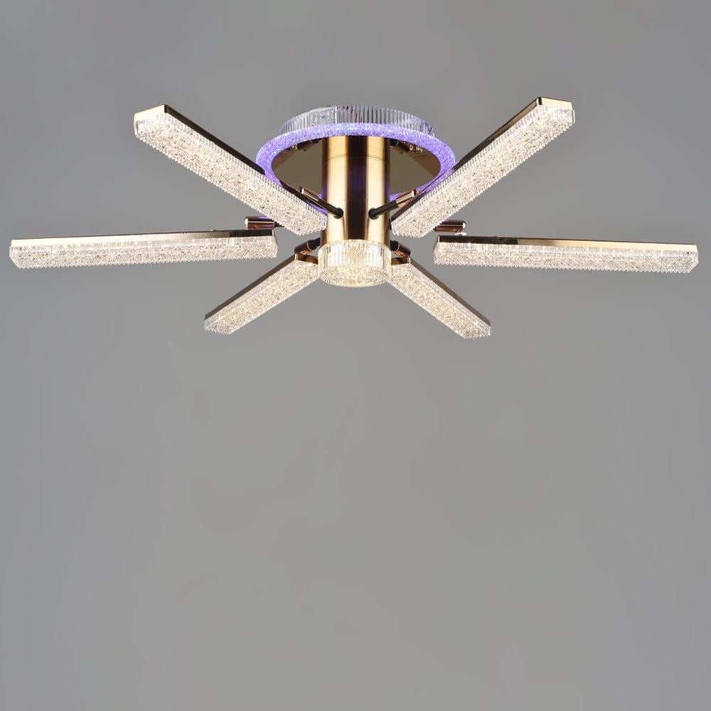 Люстра потолочная LED Light House SRS-19767/6 GD/BK 76W Золотой/Черный