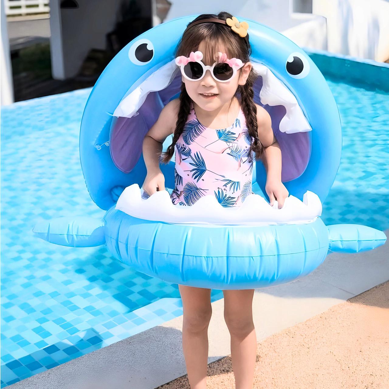 Понтон надувной для детей Акула с тентом 80x95 см (2344248484) - фото 9 Понтон надувной для детей Акула с тентом 80x95 см (2344248484) - фото 9