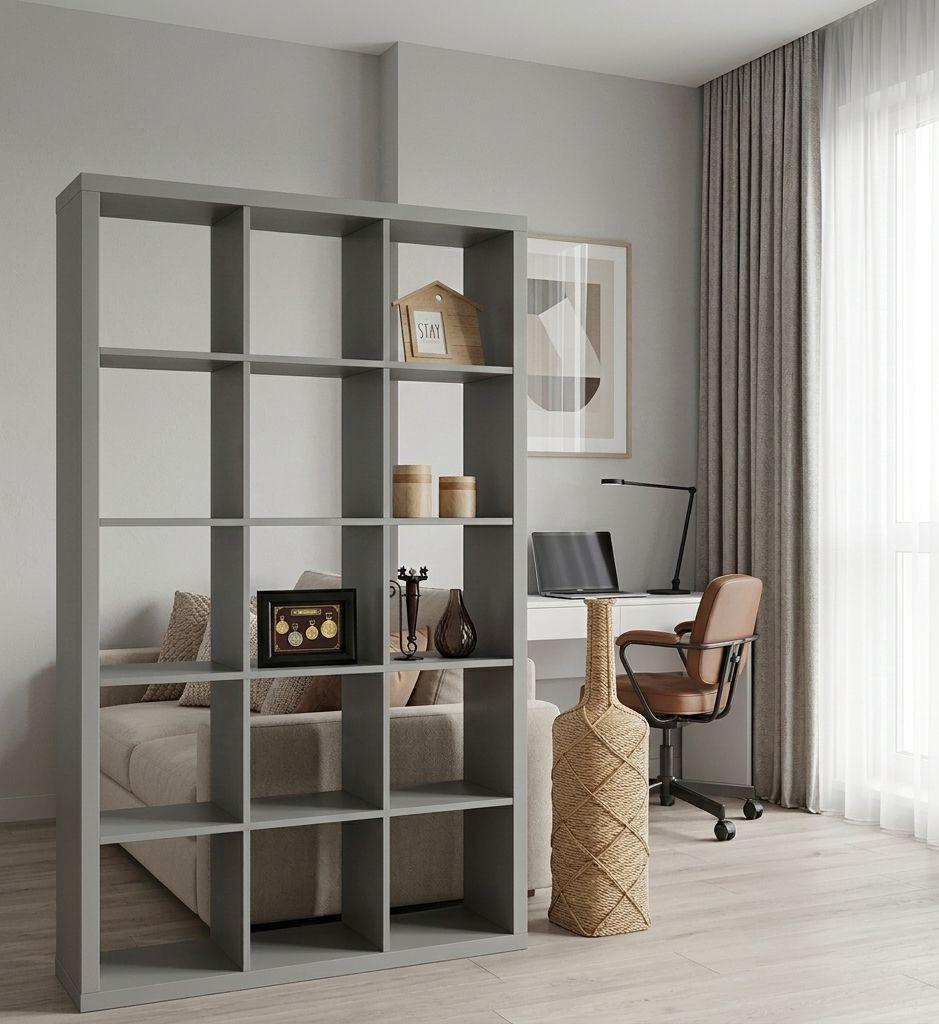 Шафа у вітальню Inteo Мікс 5х3 1854х1146х290 мм товщина корпусу 50 мм Платиновий сірий (33233199)