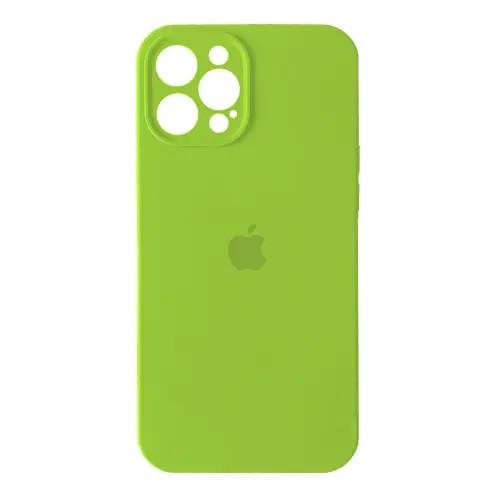 Силіконовый Чохол Накладка Закрита Камера Silicone Case Full Camera Для iPhone 12 Pro Max Light Green