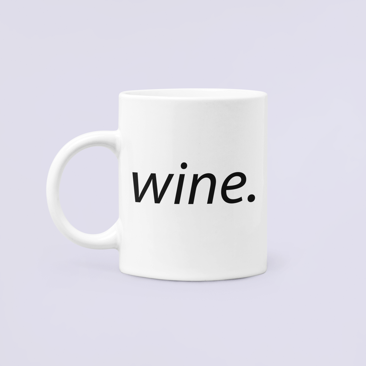 Чашка керамическая с принтом "Wine" 330 мл Белый