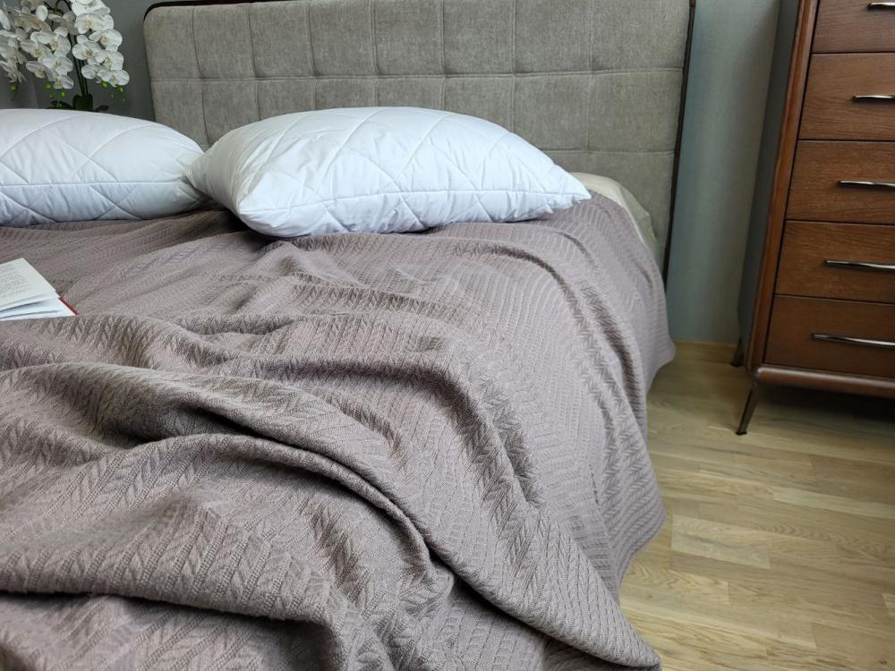 Покрывало Пике Косичка 180x220 см Мокко (11254) - фото 4 Покрывало Пике Косичка 180x220 см Мокко (11254) - фото 4