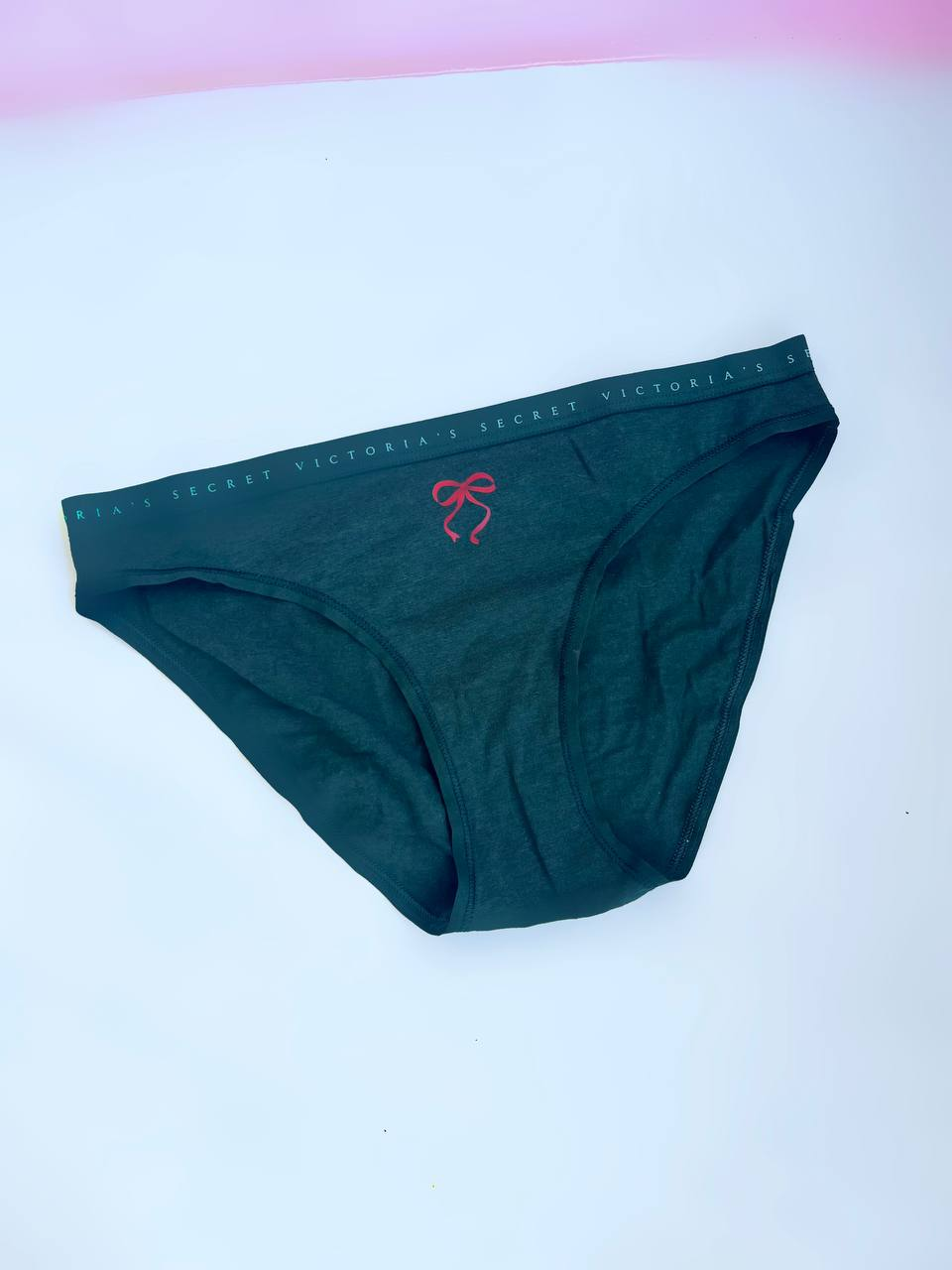 Труси Victoria's Secret Stretch Cotton Bikini Panty L Зелений (27305373)