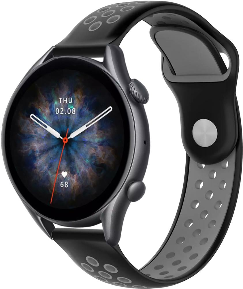 Ремешок Sport для Amazfit GTR 3 22 мм Black Grey (25484-53)