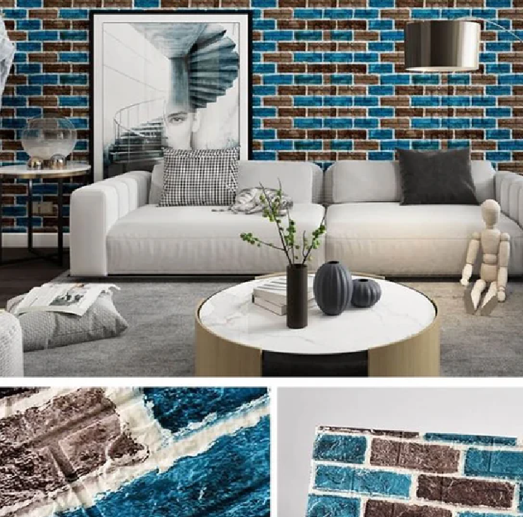 3D-панель декоративна самоклеюча цегла 700x770x4 мм Морський (BPN4-071) - фото 3 3D-панель декоративна самоклеюча цегла 700x770x4 мм Морський (BPN4-071) - фото 3